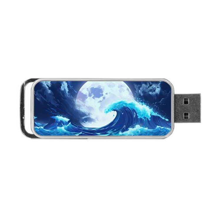 Waves Ocean Sea Tsunami Nautical 7 Portable USB Flash (Two Sides)