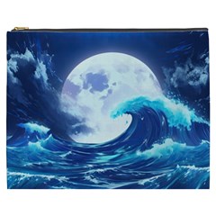 Waves Ocean Sea Tsunami Nautical 7 Cosmetic Bag (xxxl) by Jancukart
