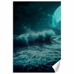 Waves Ocean Sea Tsunami Nautical 2 Canvas 24  X 36 