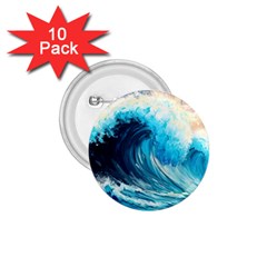 Tsunami Waves Ocean Sea Nautical Nature Water Arts 1 75  Buttons (10 Pack) by Jancukart