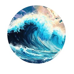 Tsunami Waves Ocean Sea Nautical Nature Water Arts Mini Round Pill Box (pack Of 5)