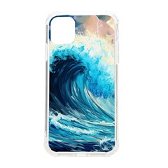 Tsunami Waves Ocean Sea Nautical Nature Water Arts Iphone 11 Tpu Uv Print Case by Jancukart