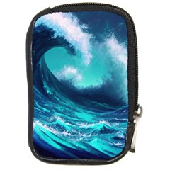 Tsunami Tidal Wave Ocean Waves Sea Nature Water Compact Camera Leather Case by Jancukart