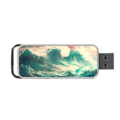 Storm Tsunami Waves Ocean Sea Nautical Nature 2 Portable Usb Flash (two Sides) by Jancukart