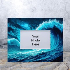 Waves Ocean Sea Tsunami Nautical 3 White Tabletop Photo Frame 4 x6 