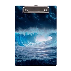 Thunderstorm Storm Tsunami Waves Ocean Sea A5 Acrylic Clipboard
