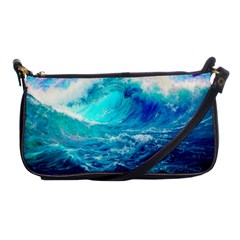 Tsunami Waves Ocean Sea Nautical Nature Water Nature Shoulder Clutch Bag by Jancukart