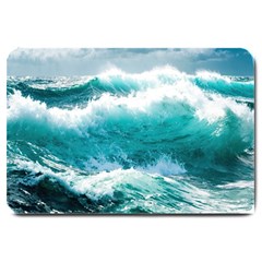 Waves Ocean Sea Tsunami Nautical 4 Large Doormat by Jancukart