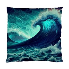 Waves Ocean Sea Tsunami Nautical Standard Cushion Case (two Sides) by Jancukart