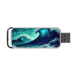 Waves Ocean Sea Tsunami Nautical Portable Usb Flash (two Sides) by Jancukart