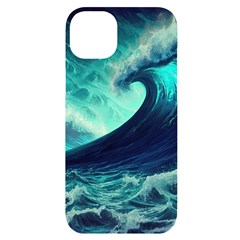 Waves Ocean Sea Tsunami Nautical Iphone 14 Plus Black Uv Print Case by Jancukart