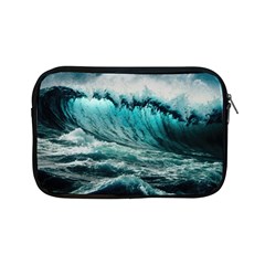 Tsunami Waves Ocean Sea Nautical Nature Water Blue Black Apple Ipad Mini Zipper Cases by Jancukart