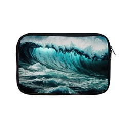 Tsunami Waves Ocean Sea Nautical Nature Water Blue Black Apple Macbook Pro 13  Zipper Case by Jancukart