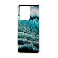 Tsunami Waves Ocean Sea Nautical Nature Water Blue Black Samsung Galaxy S20 Ultra 6 9 Inch Tpu Uv Case by Jancukart