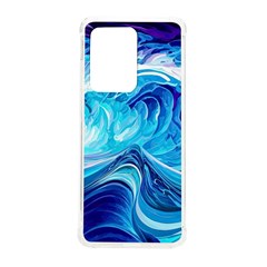 Tsunami Waves Ocean Sea Nautical Nature Abstract Blue Water Samsung Galaxy S20 Ultra 6 9 Inch Tpu Uv Case by Jancukart