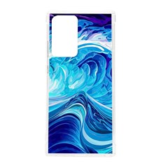 Tsunami Waves Ocean Sea Nautical Nature Abstract Blue Water Samsung Galaxy Note 20 Ultra Tpu Uv Case by Jancukart