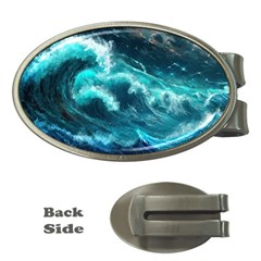 Thunderstorm Tsunami Tidal Wave Ocean Waves Sea Money Clips (oval) 