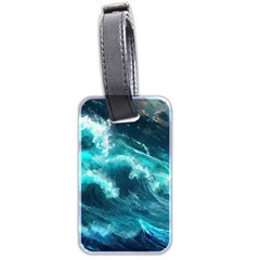 Thunderstorm Tsunami Tidal Wave Ocean Waves Sea Luggage Tag (two Sides) by Jancukart