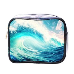 Tsunami Waves Ocean Sea Nautical Nature Water 8 Mini Toiletries Bag (one Side) by Jancukart