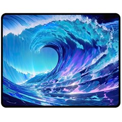 Tsunami Tidal Wave Ocean Waves Sea Nature Water 2 Fleece Blanket (medium) by Jancukart