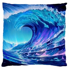 Tsunami Tidal Wave Ocean Waves Sea Nature Water 2 Standard Premium Plush Fleece Cushion Case (two Sides) by Jancukart