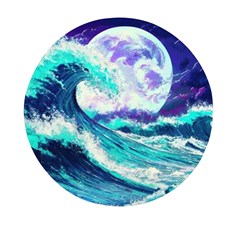 Tsunami Waves Ocean Sea Nautical Nature Water Mini Round Pill Box (pack Of 5)