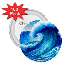 Tsunami Tidal Wave Ocean Waves Sea Nature Water 3 2 25  Buttons (100 Pack)  by Jancukart