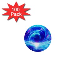 Tsunami Waves Ocean Sea Nautical Nature Water Art Work 1  Mini Buttons (100 Pack)  by Jancukart