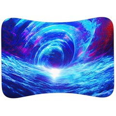 Tsunami Waves Ocean Sea Nautical Nature Water Art Work Velour Seat Head Rest Cushion