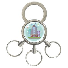 Amsterdam Landmark Landscape 3-ring Key Chain