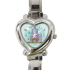 Amsterdam Landmark Landscape Heart Italian Charm Watch