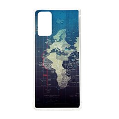 Vintage World Map Illustration Artwork Water Drop Digital Art Arts Samsung Galaxy Note 20 Tpu Uv Case by Sudheng