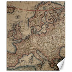 Vintage Europe Map Canvas 20  X 24 