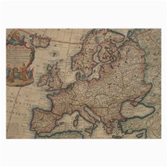 Vintage Europe Map Large Glasses Cloth (2 Sides)