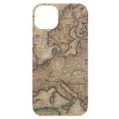 Vintage Europe Map Iphone 14 Plus Black Uv Print Case by Sudheng