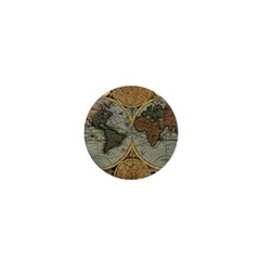 Vintage World Map 1  Mini Magnets