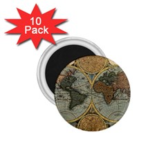 Vintage World Map 1 75  Magnets (10 Pack) 