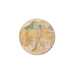 Vintage World Map Physical Geography Golf Ball Marker