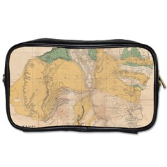 Vintage World Map Physical Geography Toiletries Bag (two Sides) by Sudheng