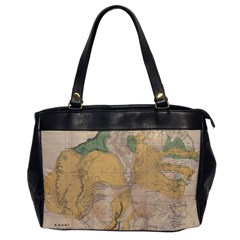 Vintage World Map Physical Geography Oversize Office Handbag by Sudheng