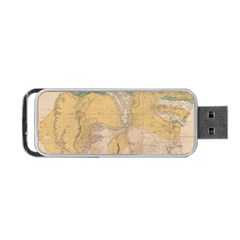 Vintage World Map Physical Geography Portable Usb Flash (two Sides) by Sudheng