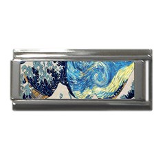The Great Wave Of Kanagawa Painting Starry Night Van Gogh Superlink Italian Charm (9mm) by Sudheng