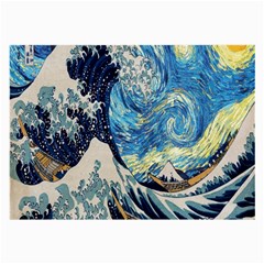 The Great Wave Of Kanagawa Painting Starry Night Van Gogh Large Glasses Cloth