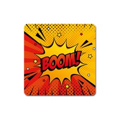 Explosion Boom Pop Art Style Square Magnet