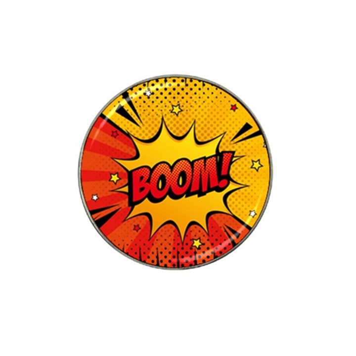 Explosion Boom Pop Art Style Hat Clip Ball Marker