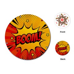 Explosion Boom Pop Art Style Playing Cards Single Design (round) by Sudheng