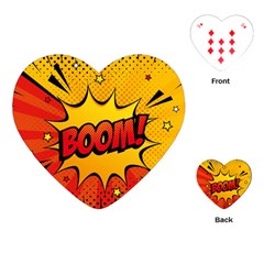 Explosion Boom Pop Art Style Playing Cards Single Design (heart)