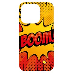 Explosion Boom Pop Art Style Iphone 14 Pro Black Uv Print Case by Sudheng