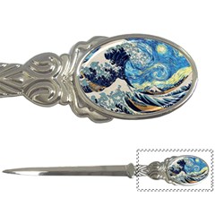 Starry Night Hokusai Van Gogh The Great Wave Off Kanagawa Letter Opener