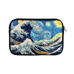 Starry Night Hokusai Van Gogh The Great Wave Off Kanagawa Apple Ipad Mini Zipper Cases by Sudheng